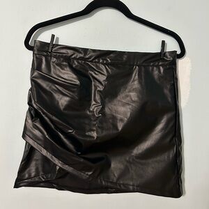 This is a SHEIN Faux Leather Black Skirt!
